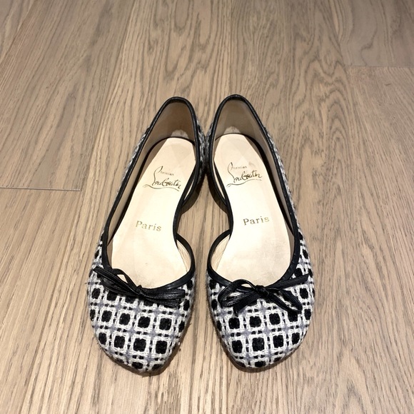 Christian Louboutin plaid flats in size 36 - Picture 1 of 3
